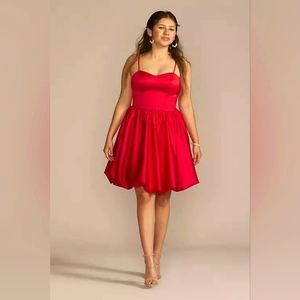 Sweetheart Satin Bubble Dress